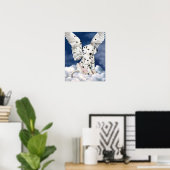 Poster Dalmatian ange chiot peinture (Bureau à domicile)