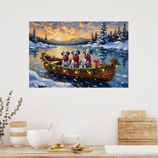 Poster Dalmatian Christmas Boat Holiday (Cuisine)