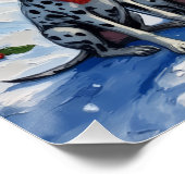 Poster Dalmatian Christmas Lighthouse Holiday (Coin)