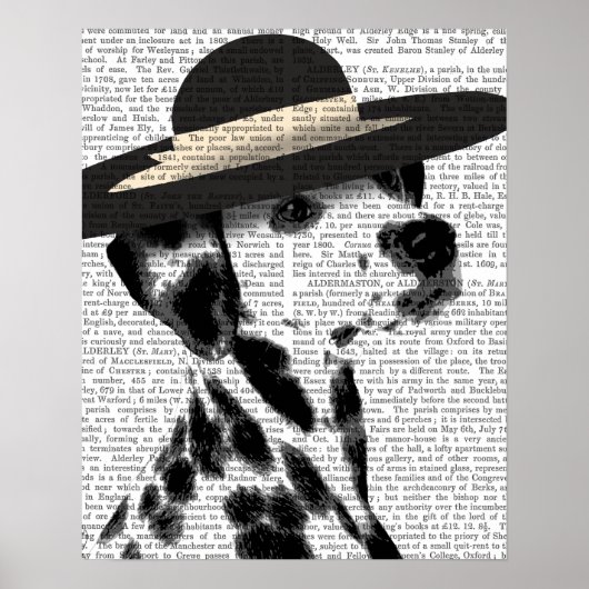 Poster Dalmatie et Casquette noir émaillé (Devant)