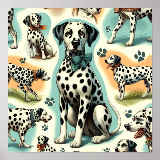 Poster Dalmatie mignonne (Devant)