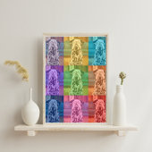 Poster Dalmatie Pop Art Chien photo Collage de couleur Bl