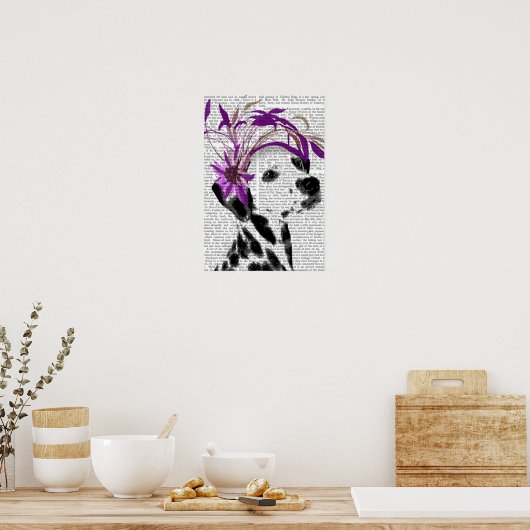 Poster Dalmatien Avec Fascinateur Violet (Cuisine)