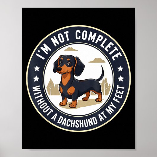 Poster Dalmatien chien saucisse (Devant)