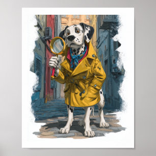 Poster Dalmatien détective - Le chien résolveur de crimes