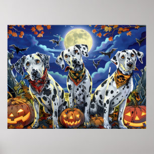 Poster Dalmatien Halloween Épouvantable