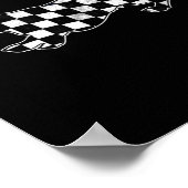 Poster Dalmatien Teckel Rétro Chien de Course Teckel (Coin)