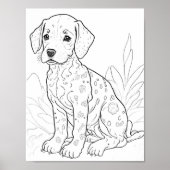 Poster Dalmation Chien Adulte Coloration (Devant)