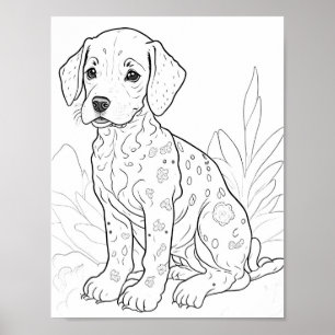 Poster Dalmation Chien Adulte Coloration