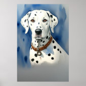 Poster Dalmation Chien Impression, Papier d'affiche de va (Devant)