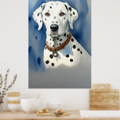 Poster Dalmation Chien Impression, Papier d'affiche de va (Cuisine)