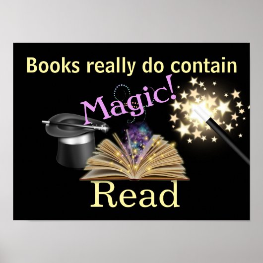 Poster d'alphabétisation des livres magiques (Devant)