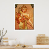 Poster d'Alphonse (Alfons) Mucha Bouquet (Cuisine)