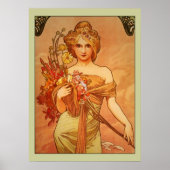 Poster d'Alphonse (Alfons) Mucha Bouquet (Devant)