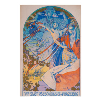 Poster d'Alphonse Mucha pour le Sokol Festival (19