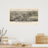 Poster Dalton, MA Carte panoramique - 1884 (Cuisine)