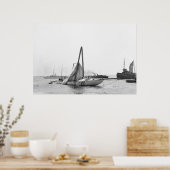 Poster Damaged Racing Yacht, 1899 (Cuisine)