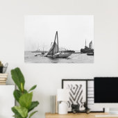 Poster Damaged Racing Yacht, 1899 (Bureau à domicile)