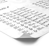 Poster Damas florales noires et blanches avec accent pour (Coin)