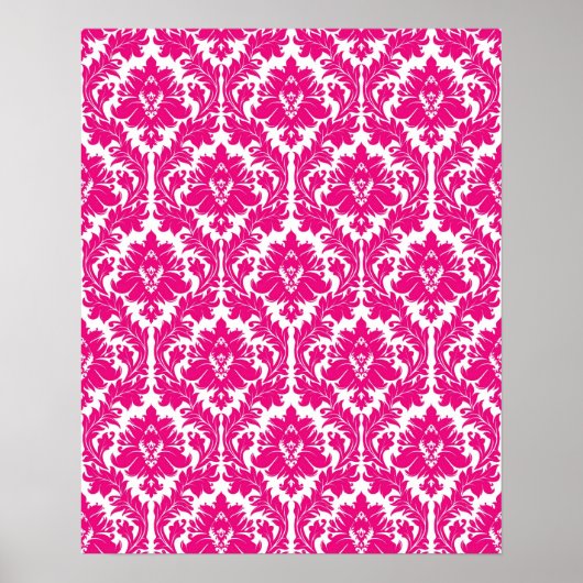 Poster Damas rose chaud (Devant)