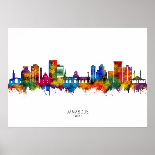 Poster Damas Syria Skyline (Devant)
