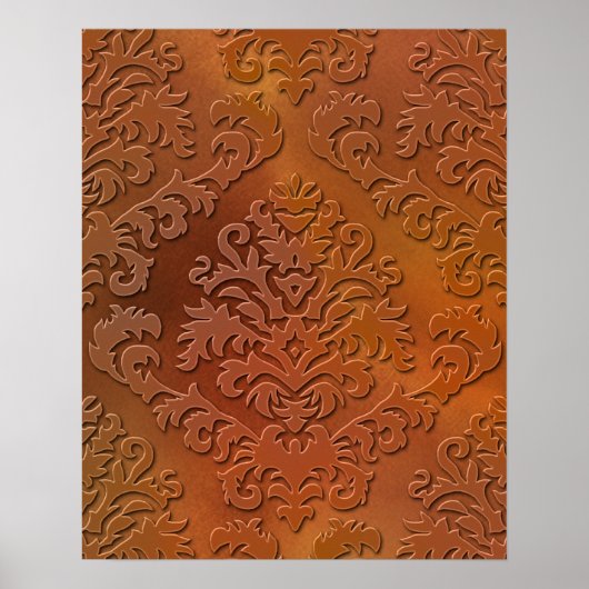 Poster Damask Cut Velvet, SATIN ABSTRAIT (Devant)