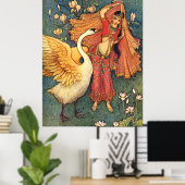 Poster Damayanti et le cygne (Bureau à domicile)