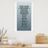 Poster d'Ambigramme Alphabet Symétrique (Cuisine)