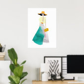 Poster Dame (Bureau à domicile)