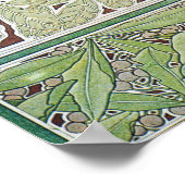 Poster Dame Art nouveau avec feuille de laurier (Coin)