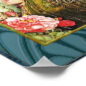 Poster Dame Art Nouveau Florale (Coin)