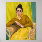 Poster Dame assise en fauteuil en osier | Koloman Moser (Devant)