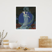 Poster Dame au Dragon (litho couleur) (Cuisine)