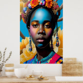 Poster Dame aux coquillages (Cuisine)