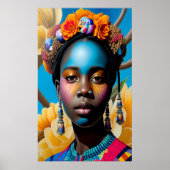 Poster Dame aux coquillages (Devant)