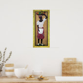 Poster 'Dame aux fruits' (Cuisine)
