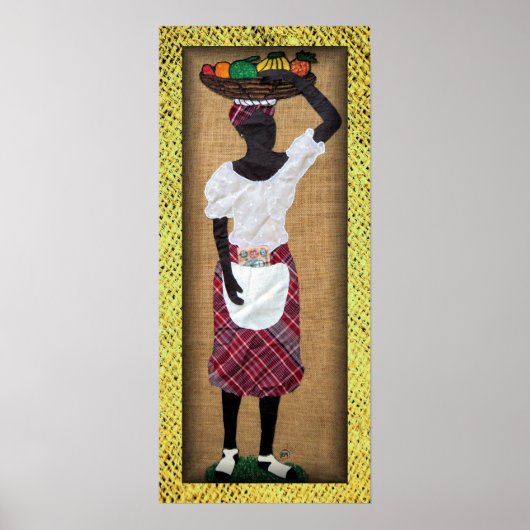 Poster 'Dame aux fruits' (Devant)