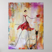 Poster Dame avec chat (Devant)