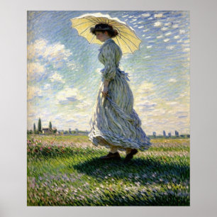 Poster Dame avec parasol