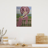 POSTER DAME AVEC UN PARASOL (Cuisine)