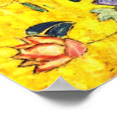 Poster Dame avec ventilateur par Gustav Klimt (Coin)