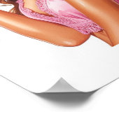 Poster Dame bronzée en rose (Coin)