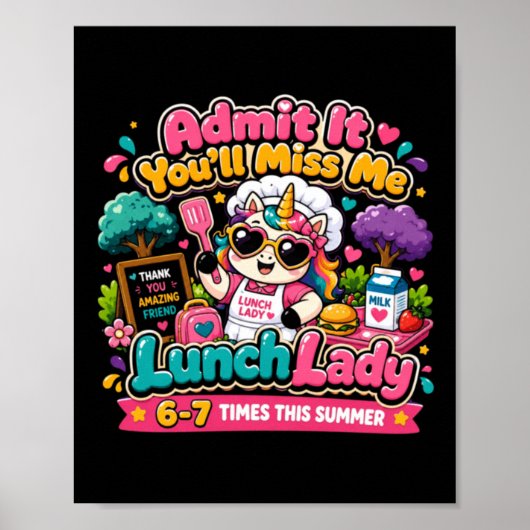 Poster Dame de la cantine admet que vous allez me manquer (Devant)