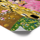 Poster Dame de la gomme à bulle rose avec Gustav Klimt Ca (Coin)