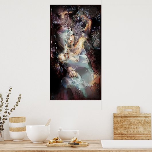 Poster Dame de la pensée (Cuisine)