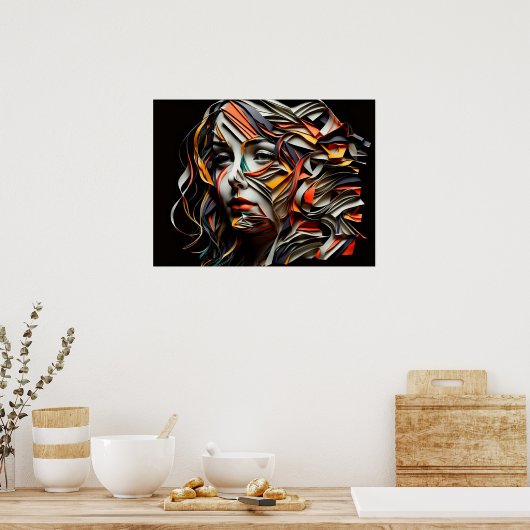 Poster Dame de papier (Cuisine)