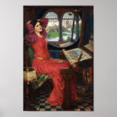 Poster Dame de Shalott | John William Waterhouse (Devant)