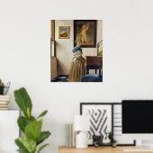 Poster Dame debout à la Virginal, vers 1672-73 (Bureau à domicile)