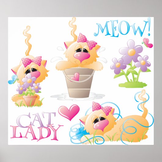 Poster Dame du chat (Devant)