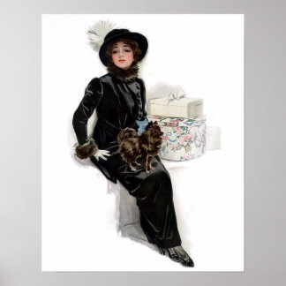 Poster Dame en noir